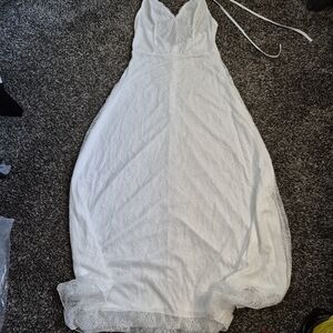 Elegant White Lace Gown